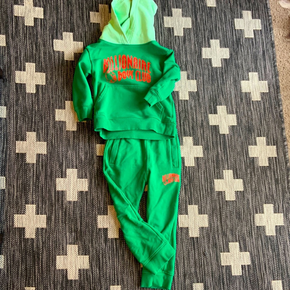 Billionaire boys club matching sweatsuit.